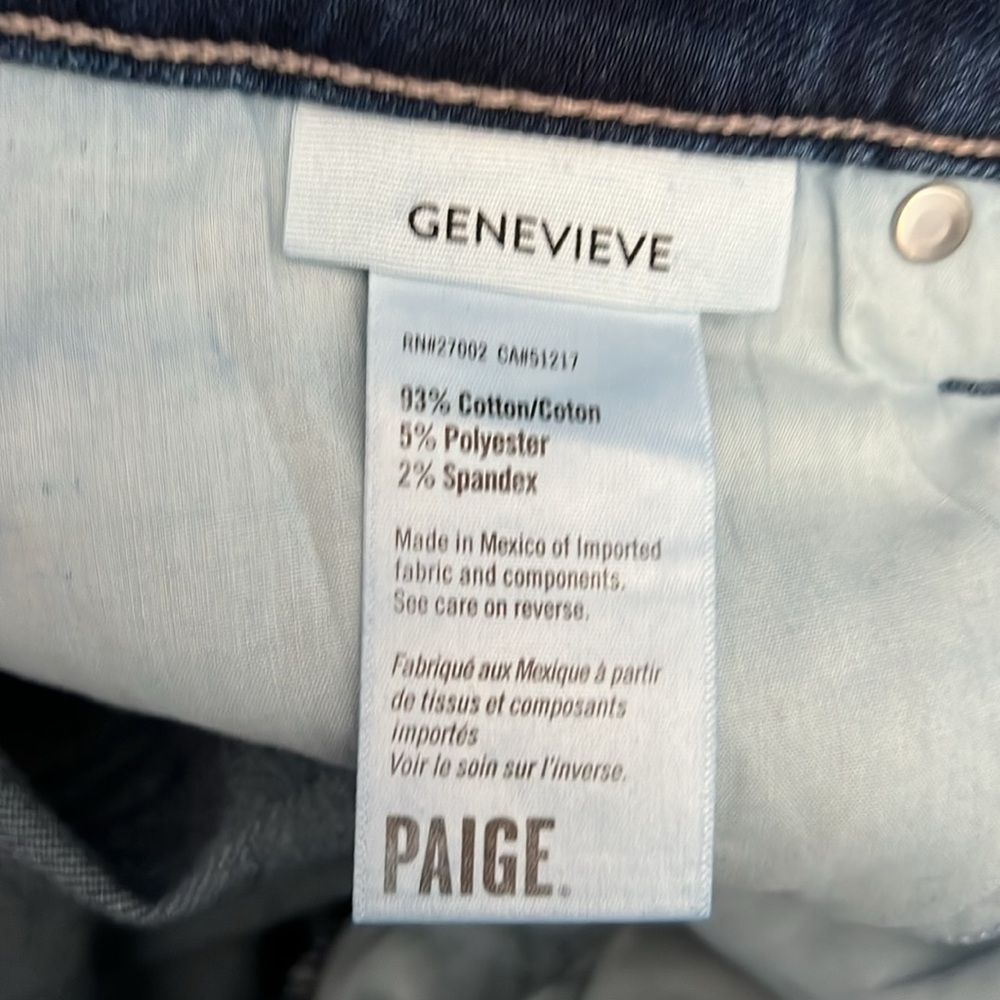PAIGE Genevieve Dark Blue Flare Jeans,like New, sz 32 - Picture 11 of 14